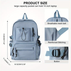 Large Capacity Preppy Backpack Back To School Bag