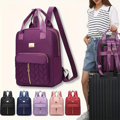 Quilted Classic Travel Backpack Portable Casual School Bag