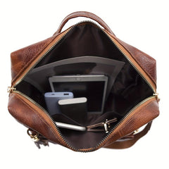 Tassel Decor PU Leather Backpack Large Capacity Waterproof School Bag