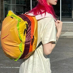 Cheeseburger Backpack Creative Cartoon School Bag Student Bookbag