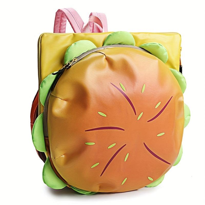 Cheeseburger Backpack Creative Cartoon School Bag Student Bookbag