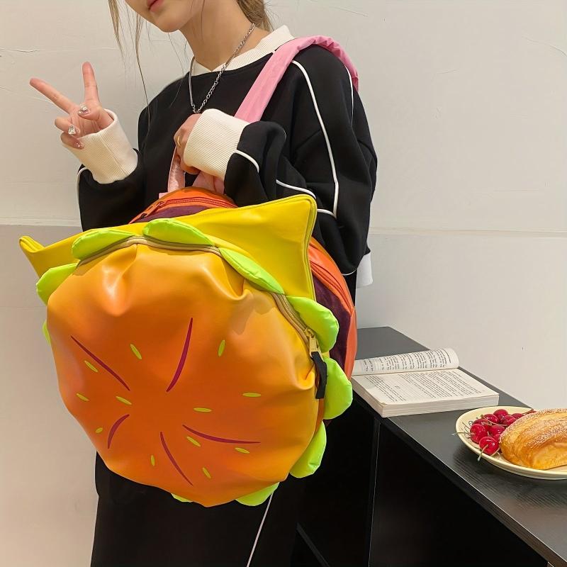 Cheeseburger Backpack Creative Cartoon School Bag Student Bookbag