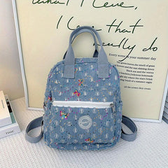 Sequin Decor Mini Canvas Backpack: Versatile Handbag & Purse 23x9x26