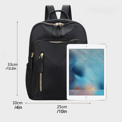Casual Minimalist Zipper Backpack Solid Storage Bag Travel Versatile Bag
