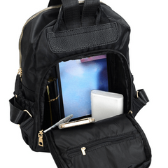 Casual Minimalist Zipper Backpack Solid Storage Bag Travel Versatile Bag