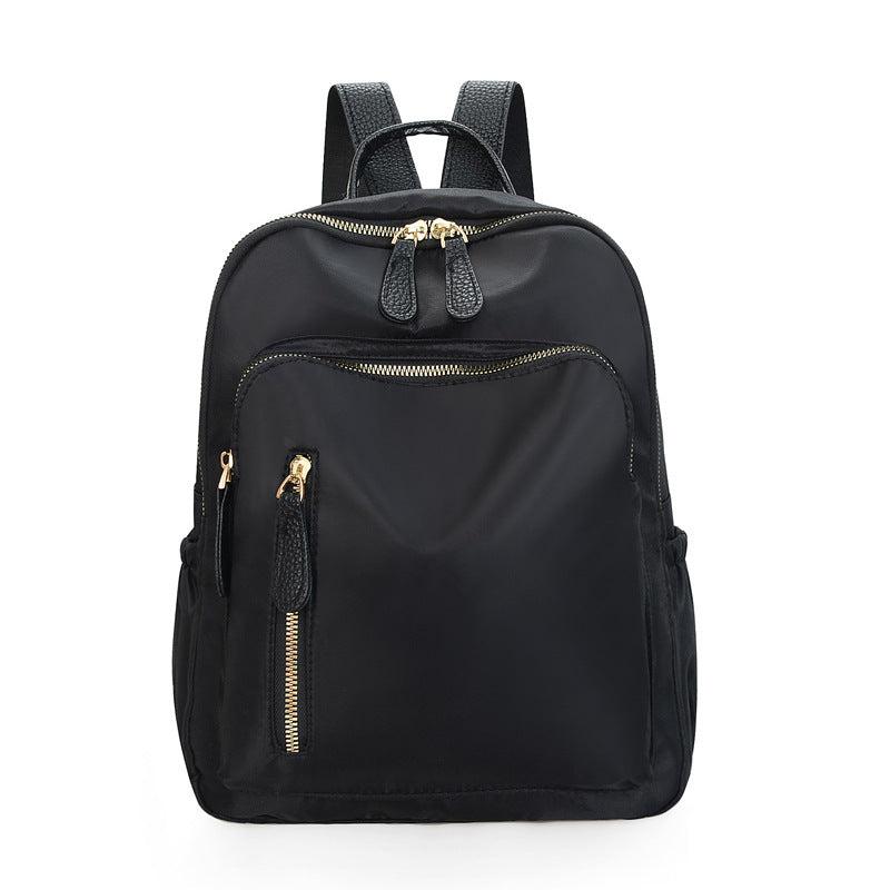 Casual Minimalist Zipper Backpack Solid Storage Bag Travel Versatile Bag