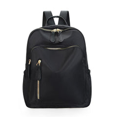 Casual Minimalist Zipper Backpack Solid Storage Bag Travel Versatile Bag
