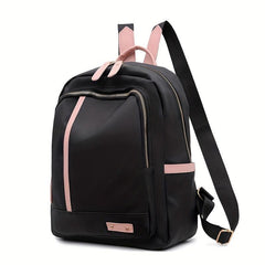 Colorblock Zipper Backpack for Work