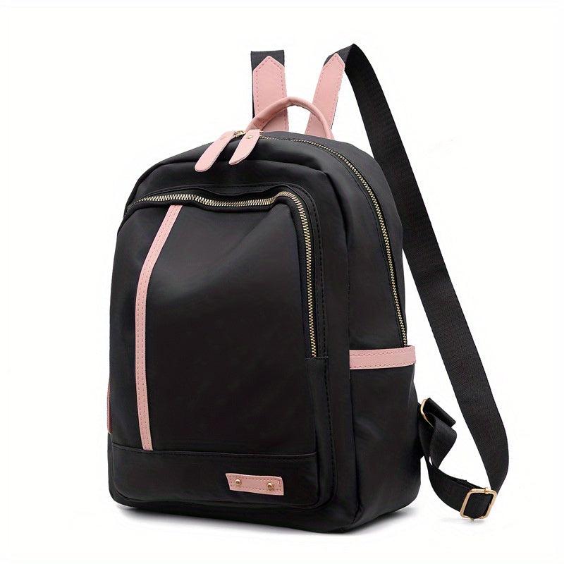 Colorblock Zipper Backpack for Work