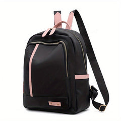 Colorblock Zipper Backpack for Work