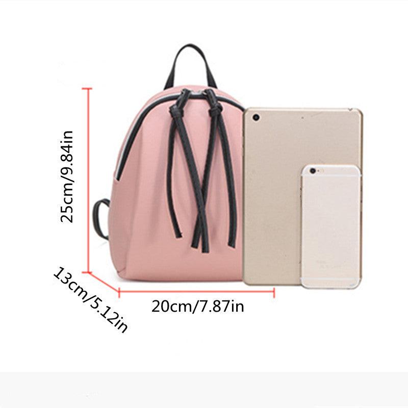Stylish Mini Pink Backpack with Knot Detail