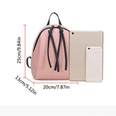 Stylish Mini Pink Backpack with Knot Detail