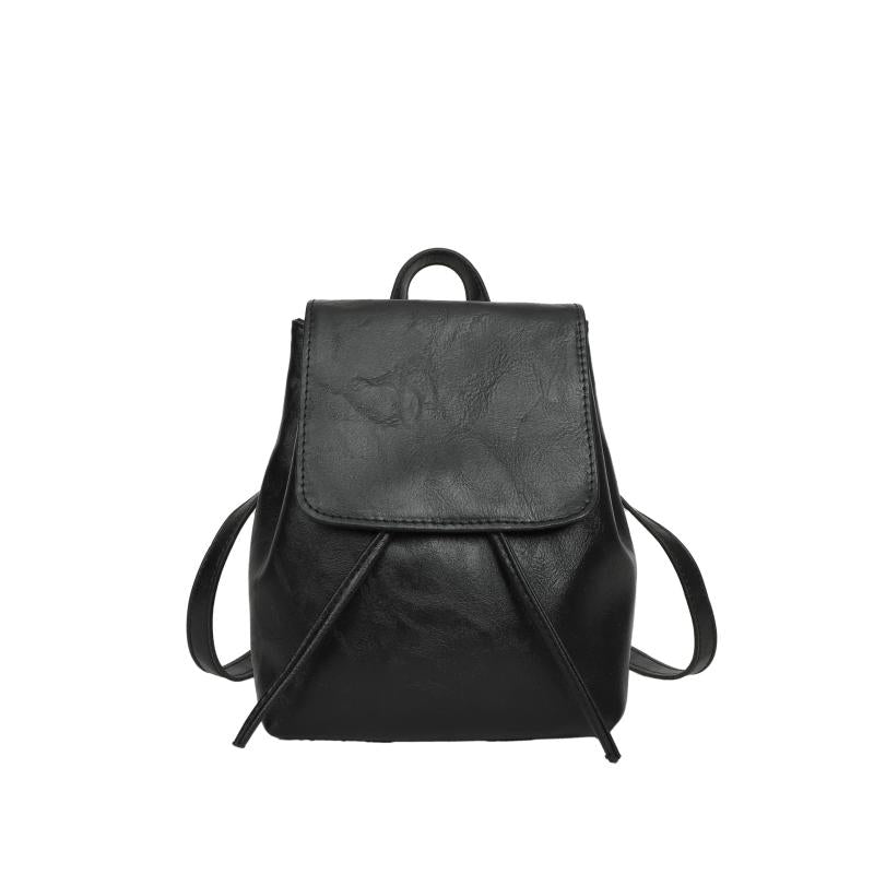 Minimalist Solid Backpack Drawstring Rucksack Women's Bag