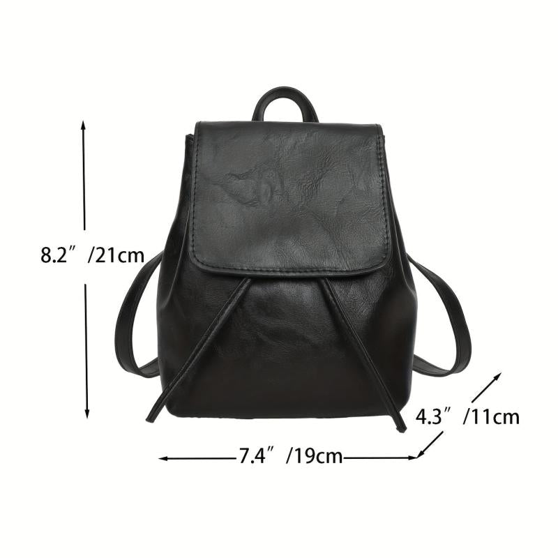 Minimalist Solid Backpack Drawstring Rucksack Women's Bag