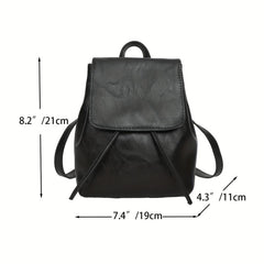 Minimalist Solid Backpack Drawstring Rucksack Women's Bag