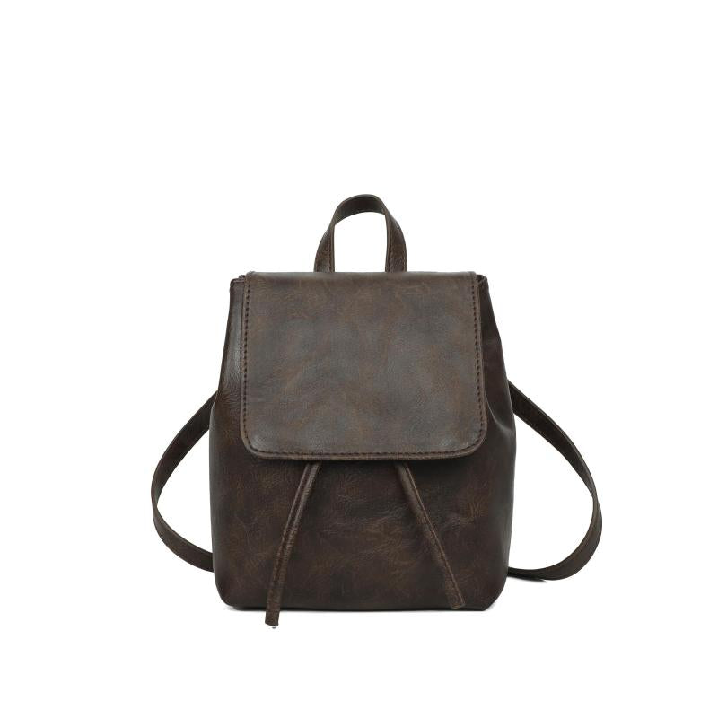 Minimalist Solid Backpack Drawstring Rucksack Women's Bag