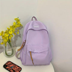 Large Capacity Nylon School Travel Backpack Lightweight Durable