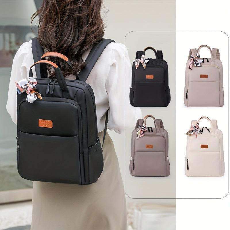 Nylon Laptop Backpack Lightweight Travel Schoolbag