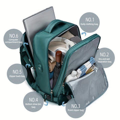 Waterproof Travel Backpack with USB Charging Port