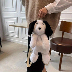 Plush Puppy Backpack Cartoon Funny Backpack For Girls & Women