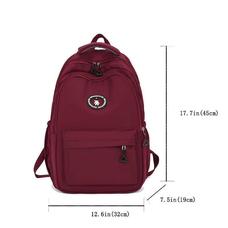 Preppy Style School Backpack Nylon Laptop Bookbag Travel Camping Schoolbag