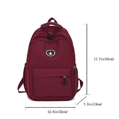 Preppy Style School Backpack Nylon Laptop Bookbag Travel Camping Schoolbag