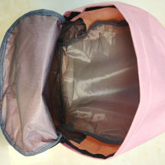 Leaf Decor Backpack Canvas School Bag Travel Book Bag