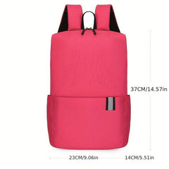 Casual Business Laptop Backpack Solid Canvas Schoolbag