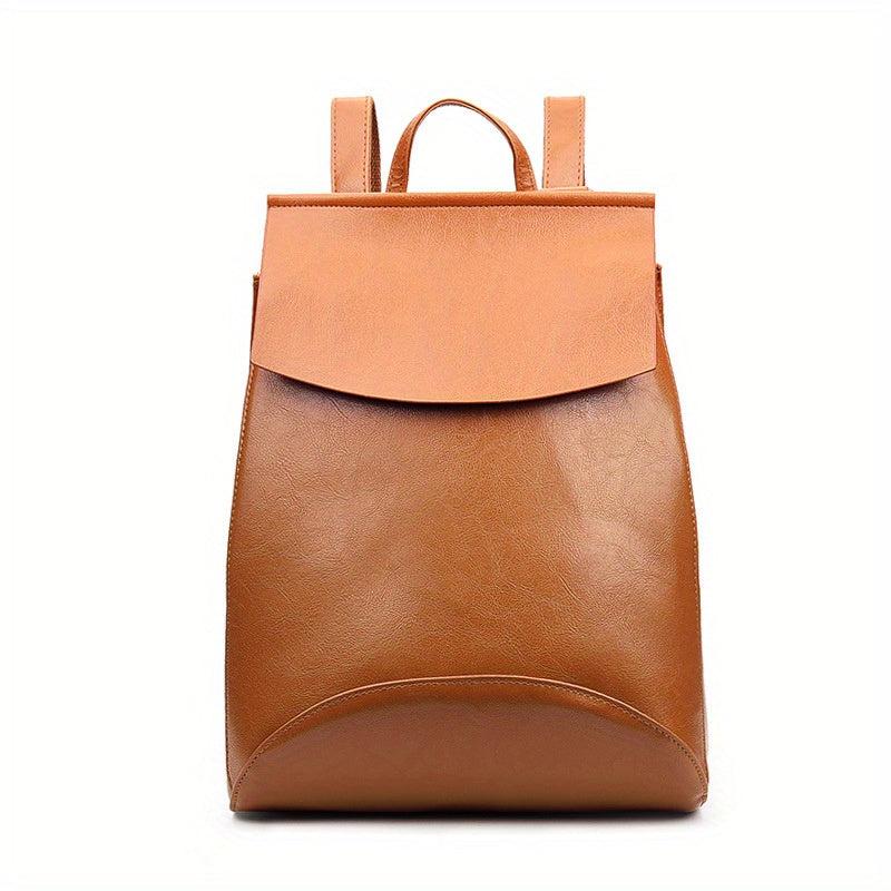 Vintage Rucksack Women's Travel Daypack Solid Storage Backpack
