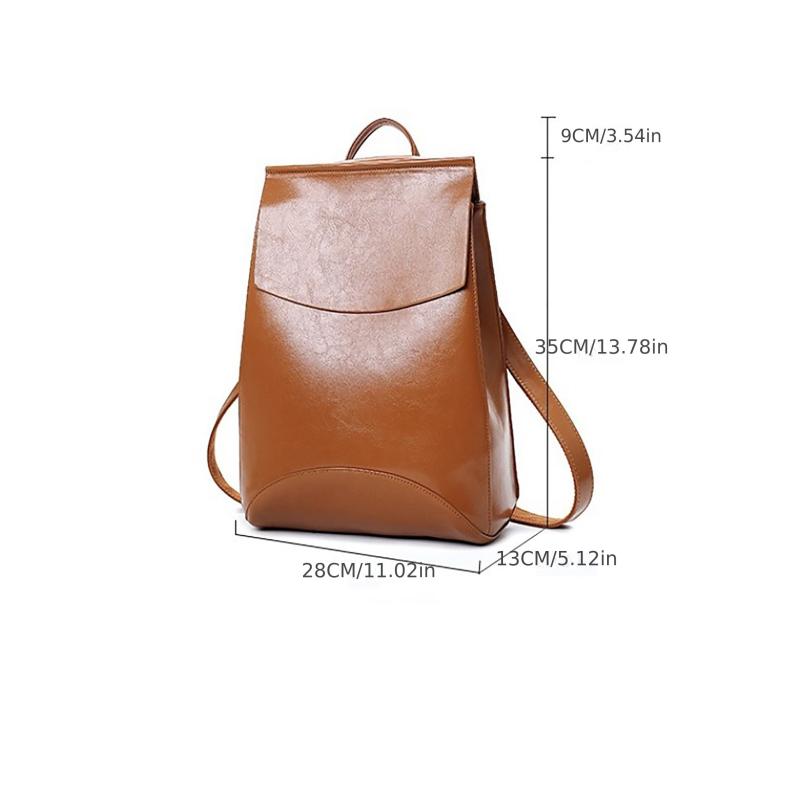 Vintage Rucksack Women's Travel Daypack Solid Storage Backpack
