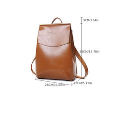Vintage Rucksack Women's Travel Daypack Solid Storage Backpack