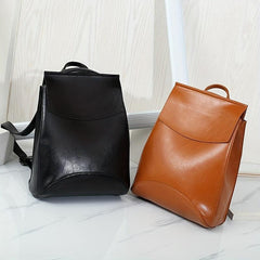 Vintage Rucksack Women's Travel Daypack Solid Storage Backpack