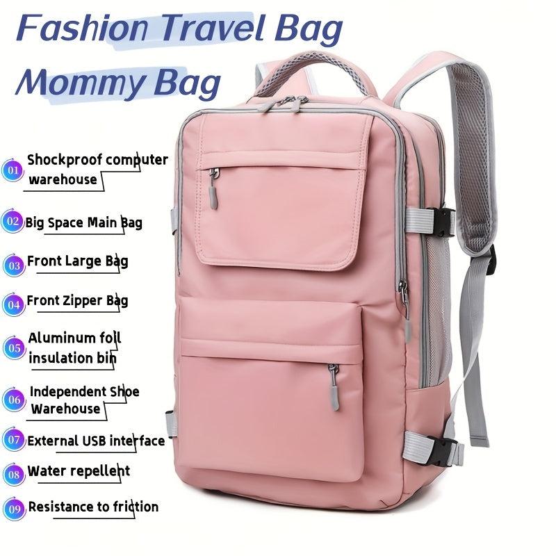 Colorblock Sports Backpack Multifunctional Travel Bag