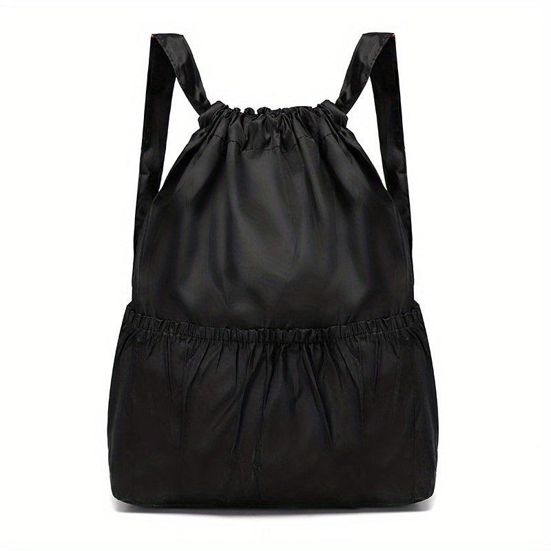 Flower Print Backpack Drawstring Sports Bag for Travel