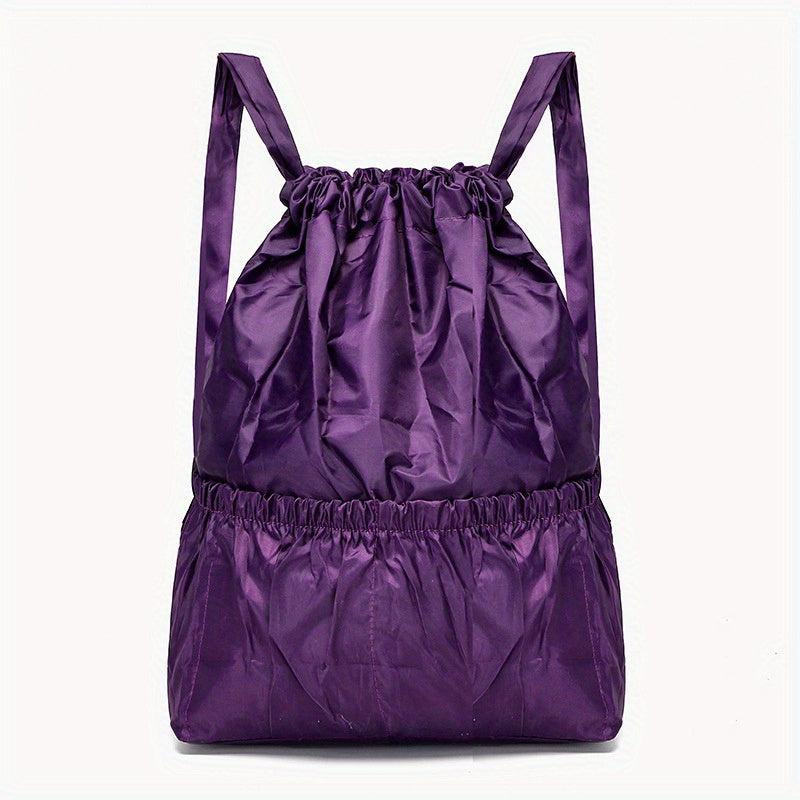 Flower Print Backpack Drawstring Sports Bag for Travel