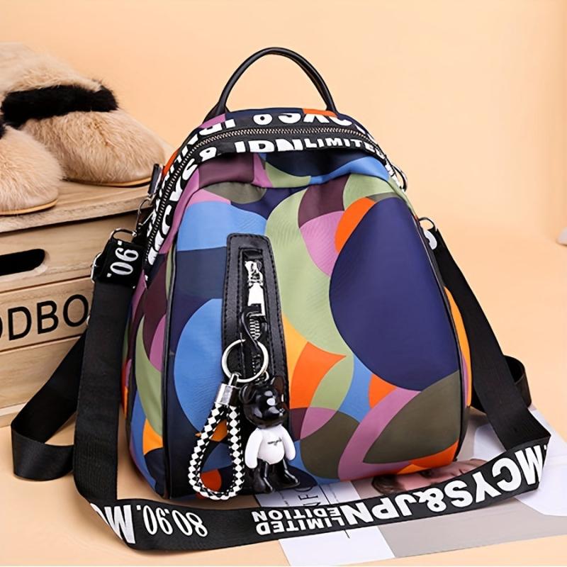 Colorful Convertible Backpack Purse Stylish Two way Daypack Women's Casual Shoul
