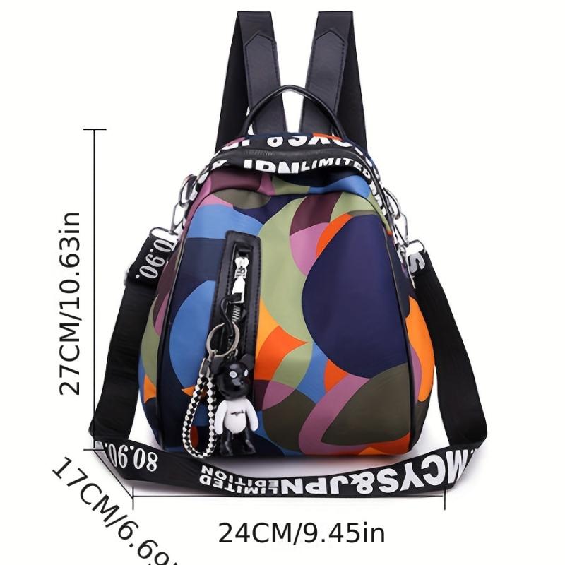 Colorful Convertible Backpack Purse Stylish Two way Daypack Women's Casual Shoul