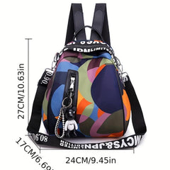 Colorful Convertible Backpack Purse Stylish Two way Daypack Women's Casual Shoul