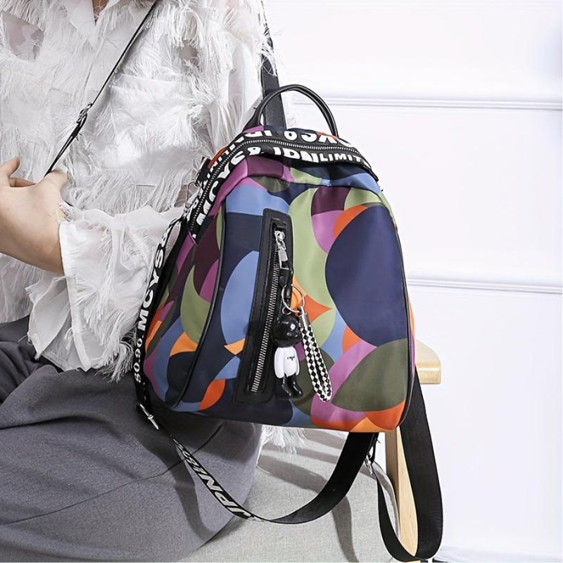 Colorful Convertible Backpack Purse Stylish Two way Daypack Women's Casual Shoul