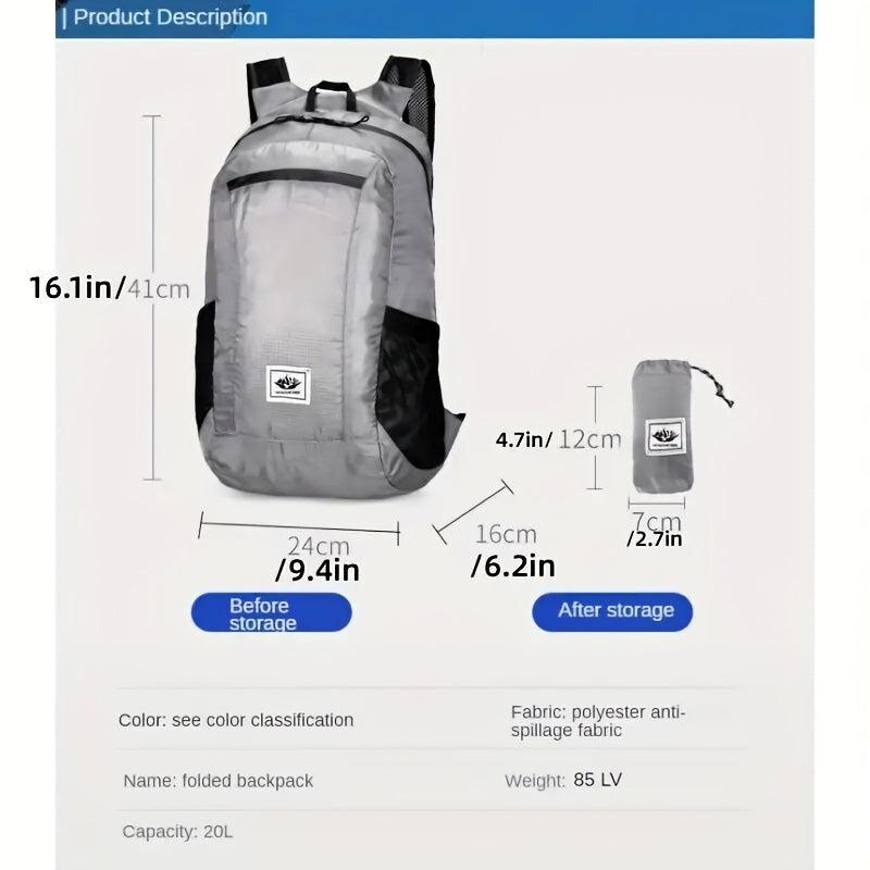 Colorful Folding Bag Waterproof Outdoor Backpack Lightweight Travel Sports