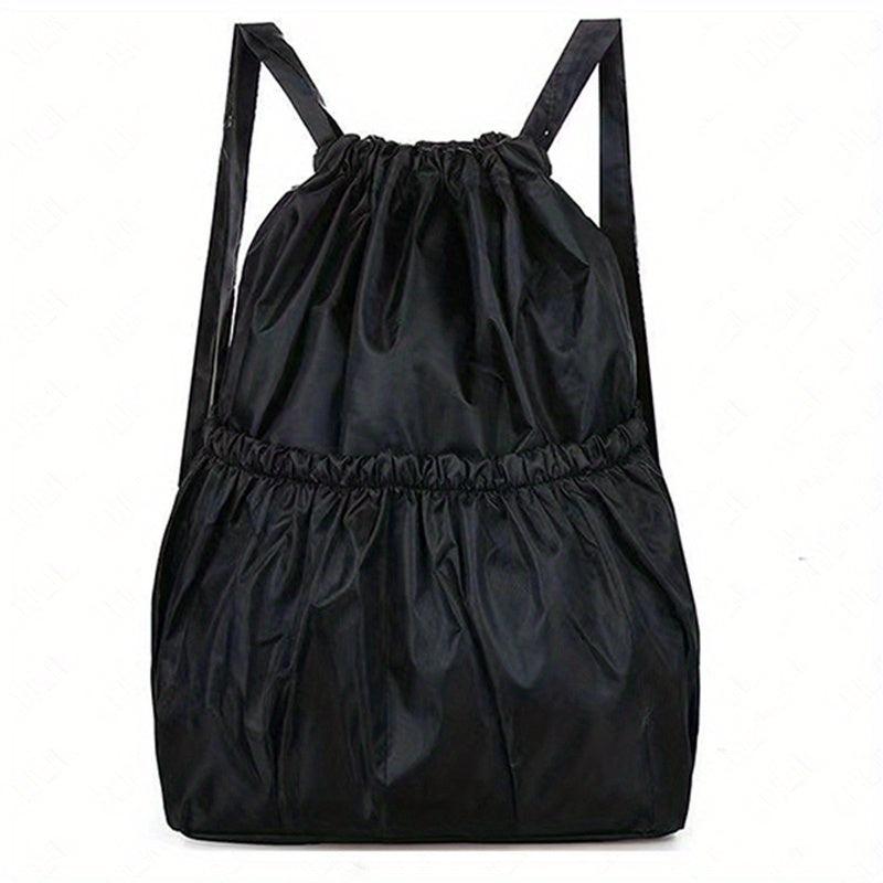 Foldable Nylon Drawstring Backpack Women's Casual Travel Bag