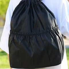 Foldable Nylon Drawstring Backpack Women's Casual Travel Bag