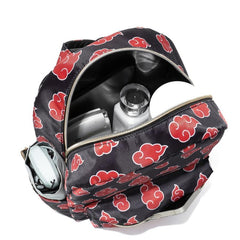 Red Cloud Print Backpack Small Travel Daypack Casual Bookbag