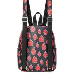 Red Cloud Print Backpack Small Travel Daypack Casual Bookbag