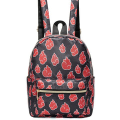 Red Cloud Print Backpack Small Travel Daypack Casual Bookbag