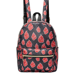 Red Cloud Print Backpack Small Travel Daypack Casual Bookbag