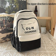 Large Capacity Preppy Backpack School Laptop BookBag