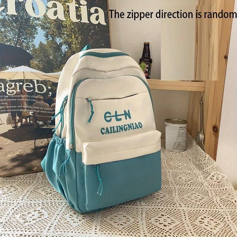 Large Capacity Preppy Backpack School Laptop BookBag