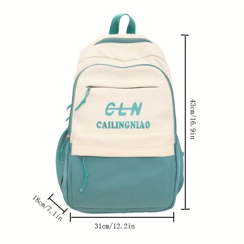 Large Capacity Preppy Backpack School Laptop BookBag
