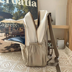 Large Capacity Preppy Backpack School Laptop BookBag